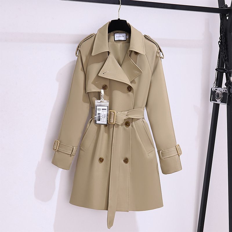 Short Windbreaker Women With Short Stature, New British Khaki Color, Korean Style, Suitable For Wearing Spring And_voghion.com