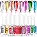 Metallic Mirror Nail Polish - No-Bake Quick Dry | Multi-Color High Shine Glossy Nail Lacquer For Instant Manicure_voghion.com