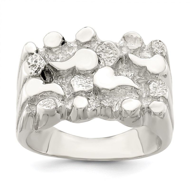 Sterling Silver Woman's Nugget Ring_voghion.com