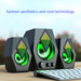 Computer Desktop Home Super Bass Wired Universal USB 2.1 Luminous Speaker_voghion.com