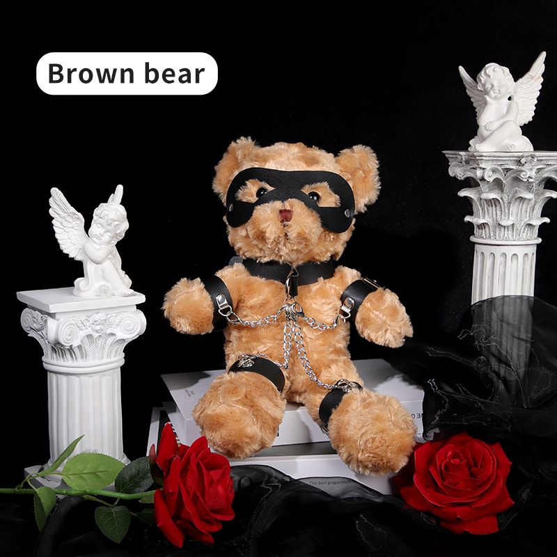 Black Wolf, Curly Fetish, Plush Bear, Bondage, Valentine's Day Gifts, Gifts Her Or Him, BDSM, Lover, Bear For Submissive_voghion.com
