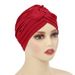 Neue einfarbige Turban-Mütze mit Kreuzfalten und drei Kreuzbasis-Mützen, elastische Pullover-Mütze_voghion.com