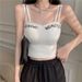 Women's Intimates Double Shoulder Camisole Vest Underwear Without Steel Ring Bottoming Letter Back Breathable Outer Wear Adjustable Gathered Tube Top_voghion.com