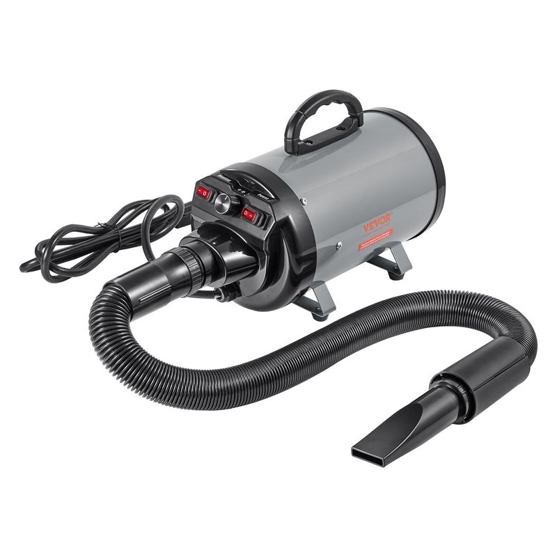 VEVOR Dog Dryer, 2800W/4.3HP Dog Blow Dryer, Pet Grooming Dryer with Adjustable Speed and Temperature Control, Pet Hair Dryer with 4 Nozzles and Exten_voghion.com