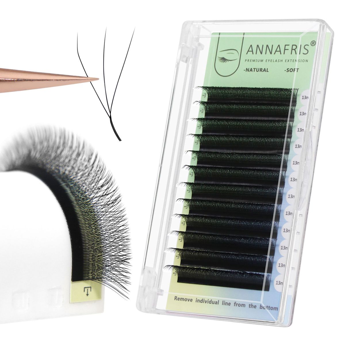 ANNAFRIS 4D YY Shape Eyelash Extension Makeup Mesh Net Cross 2D Y Shape Premade Fans Lash Extension Hand Woven Natural Soft Light Mink False Lashes_voghion.com