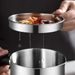 1pc Home Kitchen Container With Strainer Easy To Holding When Need Stainless Steel Made For Storage Cooking Oil And Grease 1.8L / 60 Oz_voghion.com