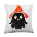 Halloween Reversible Sequin Ghost Pillow Cover – Fun & Spooky Decorative Throw Pillow Case For Sofa, Bed, Or Outdoor Decor Polyester_voghion.com