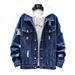 New Spring and Autumn Season Worn Hole Washed Denim Korean Edition Trendy Coat Men's Cool Loose Top_voghion.com