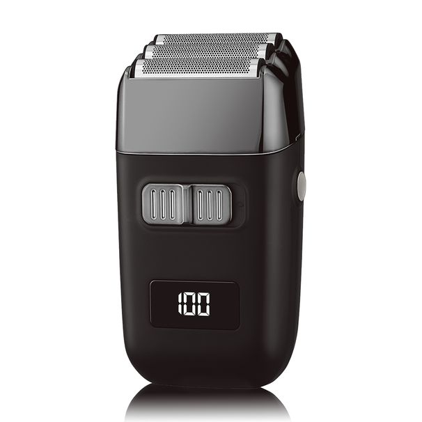 Rasoir électrique professionnel à 3 lames pour homme avec écran LED, têtes flottantes et autonomie de 90 minutes - Étanche et rechargeable_voghion.com