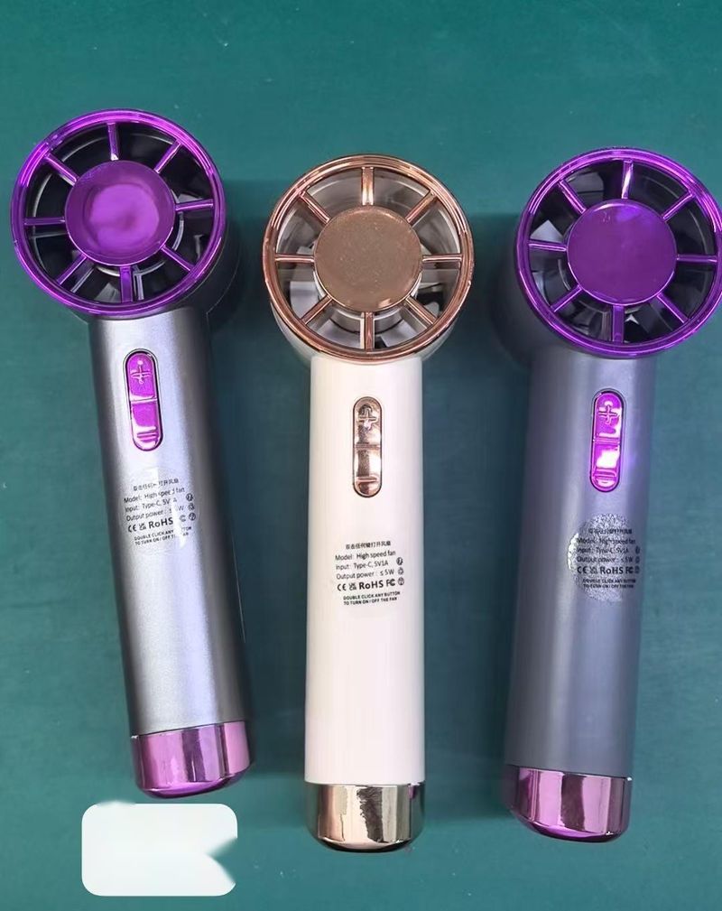 1013 High-Speed 100 Gear Handheld USB Rechargeable Mini Portable Bladeless Powerful Fan_voghion.com
