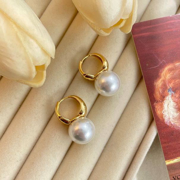 European and American ins new simple pearl earrings cold style high-end fashion personality versatile temperament earrings_voghion.com