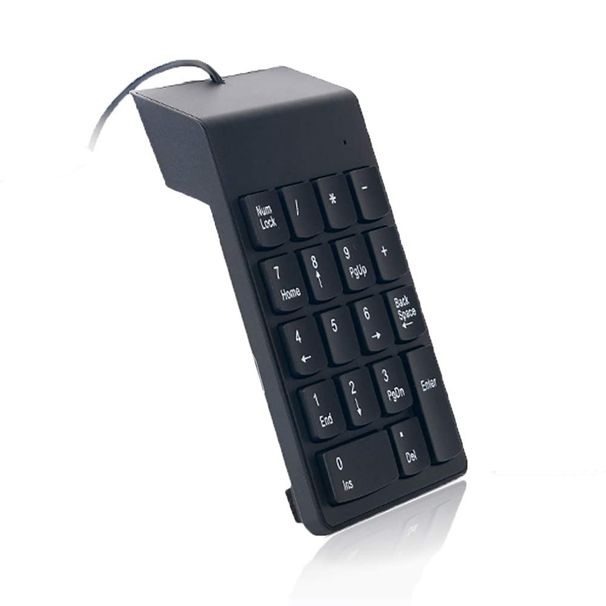 Teclado numérico USB com fio, mini teclado numérico digital fino com 18 teclas para laptop, PC, desktop, notebook e muito mais_voghion.com