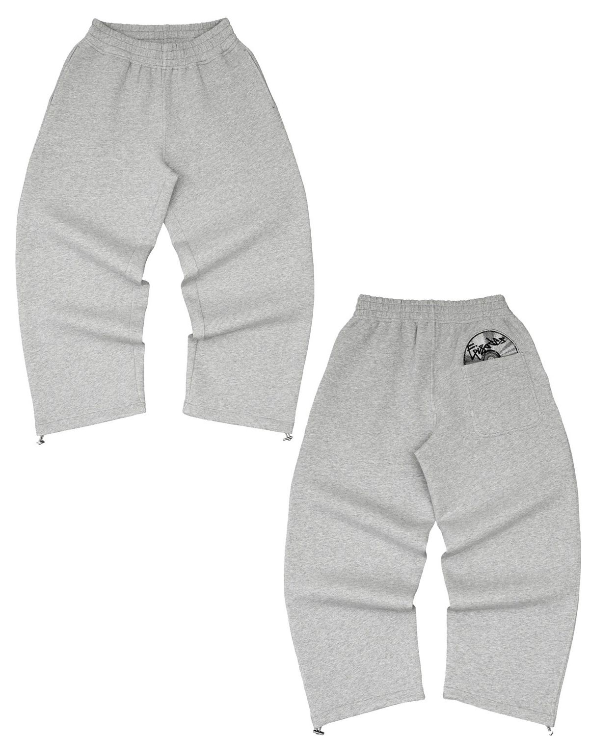 CD-Print Hoodie & Jogger Set – Retro Streetwear Zweiteiler für Männer & Frauen (S-2XL, Polyestermischung, Unisex Oversized Fit, Y2K Ästhetik)_voghion.com