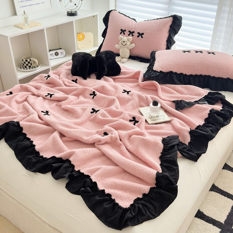 Thick Warm Teddy Velvet Butterfly Blanket Coral Fleece Blanket Cover Blanket_voghion.com