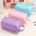 double-layer double-window pencil case large capacity multi-functional primary and secondary school student stationery box art storage bag IN_voghion.com
