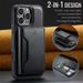 2 In 1 Wallet Card Case For Iphone 16 Pro Max 16E 15 Plus 14 13 12 Magnetic Wireless Charging Leather Phone Back_voghion.com