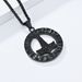 Collana in acciaio inossidabile con rune vichinghe nordiche retrò Martello di Thor Cultura della personalità Ciondolo con testo runico_voghion.com