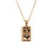Nuevo collar de cartas del Tarot de acero inoxidable chapado en oro, cadena de suéter ligera y lujosa, joyería_voghion.com