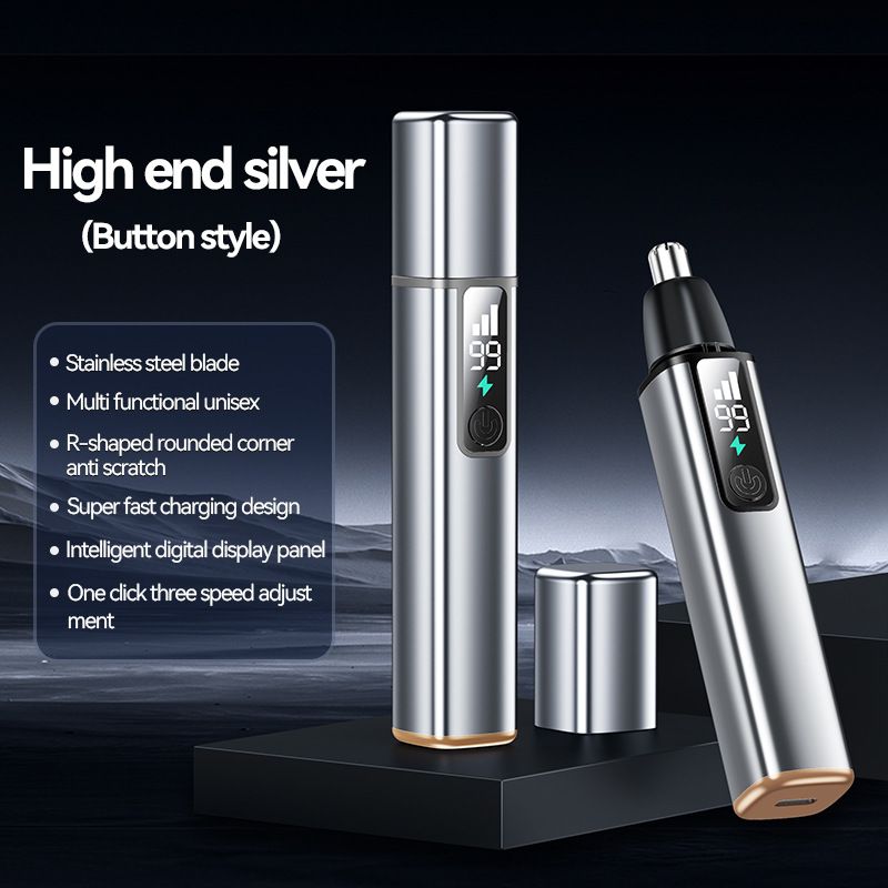 Tagliacapelli nasale con controllo touch/pulsante per uomini e donne - Tagliacapelli nasale ricaricabile, impermeabile e indolore con luce LED_voghion.com