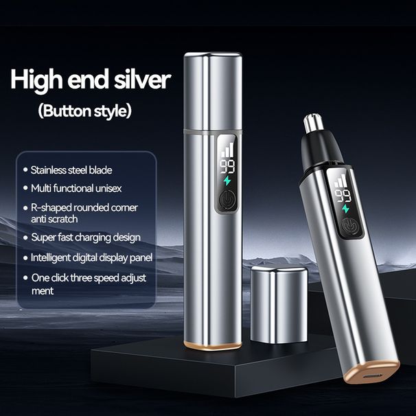 Tagliacapelli nasale con controllo touch/pulsante per uomini e donne - Tagliacapelli nasale ricaricabile, impermeabile e indolore con luce LED_voghion.com