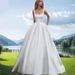 Women's Clothing Light Wedding Dress High End Sense Of Certificate White Dress Satin Simple Outdoor Travel Forest Style Graduation Dress_voghion.com