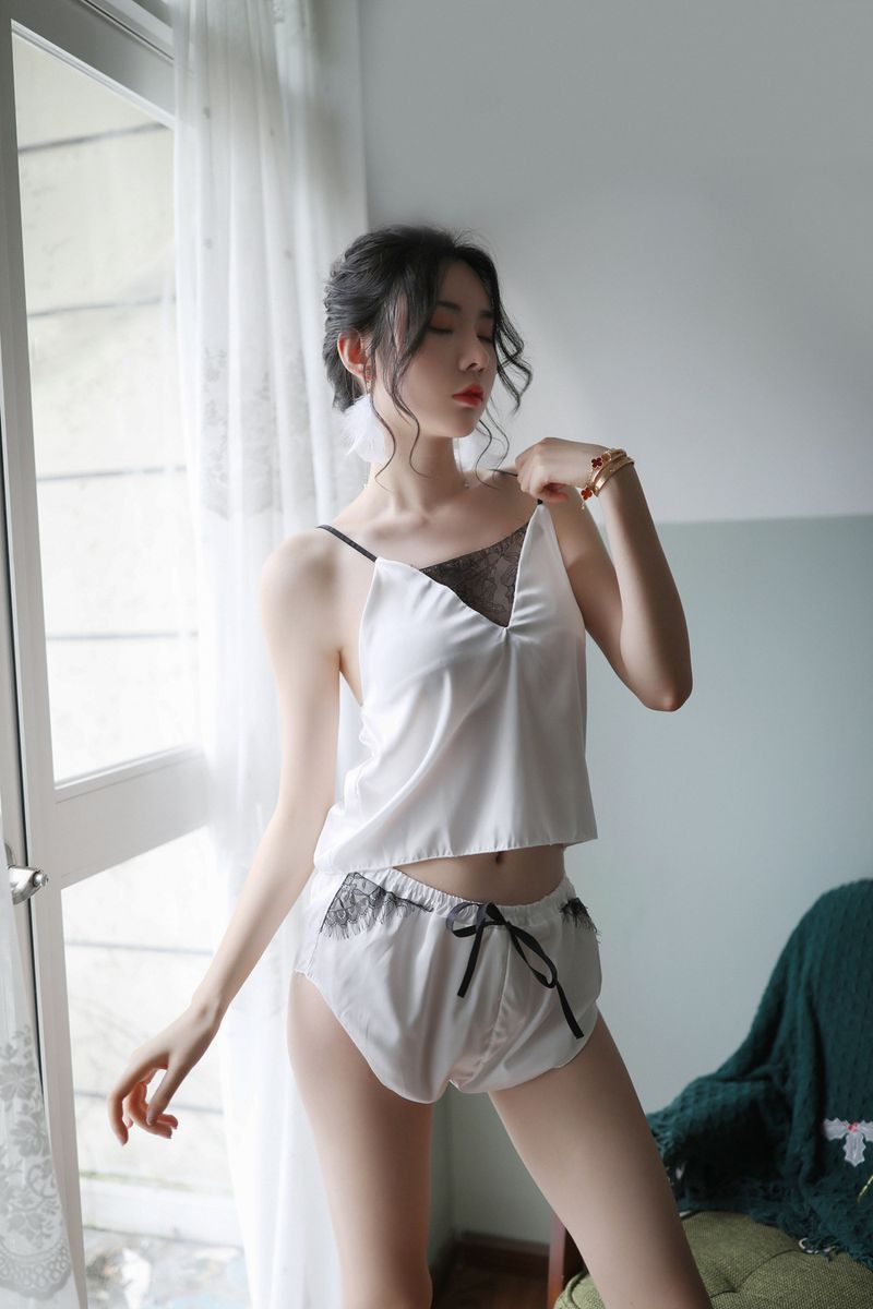New Fun Underwear Sexy Strap Split Women's Pajama Print_voghion.com