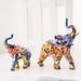 Nordic Graffiti Colorful Elephant Ornament Creative Resin Craft Home Entrance Desktop Art Decoration_voghion.com