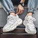 Sommer Mesh Herrenschuhe atmungsaktiv Casual Student Sport Laufschuhe vielseitig koreanische dicke Sohlen Höhe verbessern weiße Papa Schuhe_voghion.com