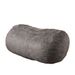Nest 6.5 Foot Cylindrical Suede Bean Bag, Charcoal_voghion.com