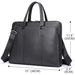 Cartella da uomo in vera pelle - Borsa per laptop business di alta qualità con trama a grana incrociata (borsa professionale per computer da ufficio e da viaggio per il lavoro)_voghion.com
