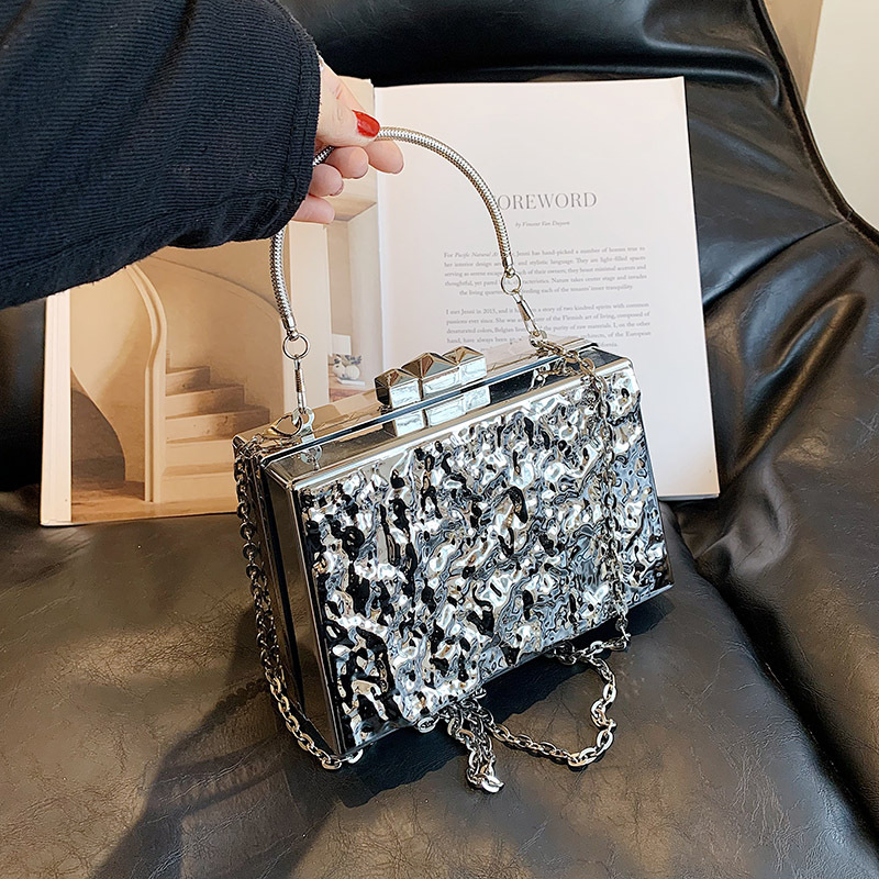 Women's bag, niche, high-end sense, ins handbag, 2023 new acrylic box chain, crossbody small square bag_voghion.com