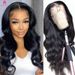 Wigs Human Hair Pre Plucked Pre Cut 13x4 Lace Natural Black Body Wave 180% Density Bleached Knots with Baby Hair Lace for Beginners_voghion.com