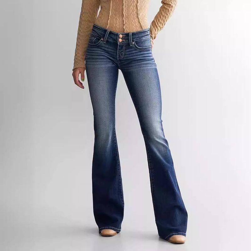 2025 Fall Trousers High Waist Boot Cut Jeans For Women Fashion Stretch Denim Pants Casual Female Clothing S-2XL_voghion.com