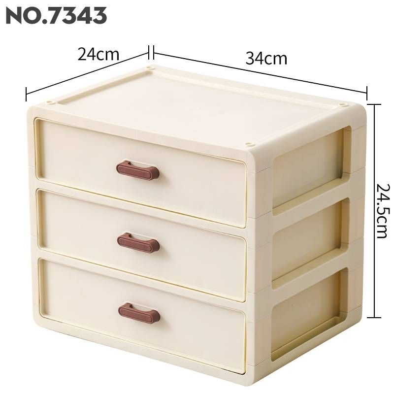 3 Layer Makeup Organizer, 1 Count Desktop Jewelry Storage Box, Desk Storage Organizer For Home Office, Home Organizer For Bedroom Bathroom_voghion.com