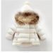 Cappotto invernale per bambine con collo in vera pelliccia, giacca imbottita calda per bambini e bambine, capospalla con cappuccio in stile coreano_voghion.com