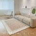 Karierter Teppich – Scandi Minimalist Chessboard (Bouclé-Textur, 80 x 120 cm – 200 x 300 cm, neutrale Töne, unverzichtbar für Sofa- und Couchtisch-Styling)_voghion.com