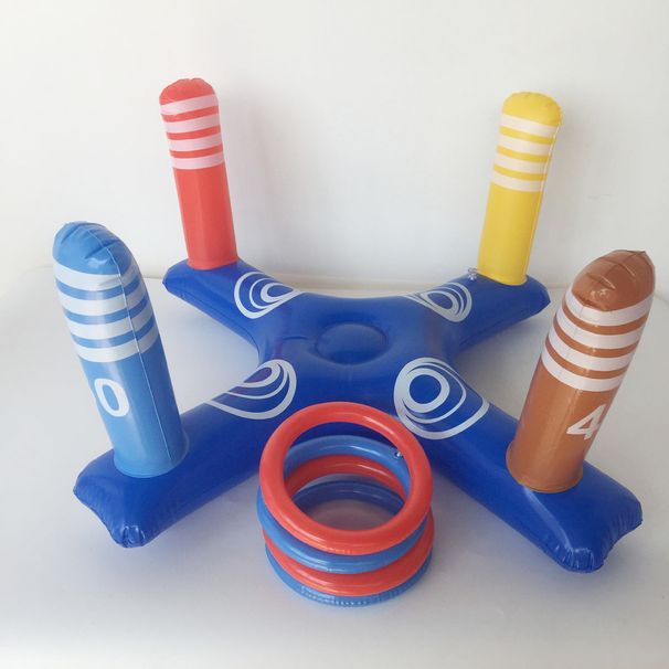 Inflatable Cross Ring Toss Game Water Floating Throwing Hoops For Kids Fun Pool Beach Outdoor Activity Toy For Preschoolers_voghion.com