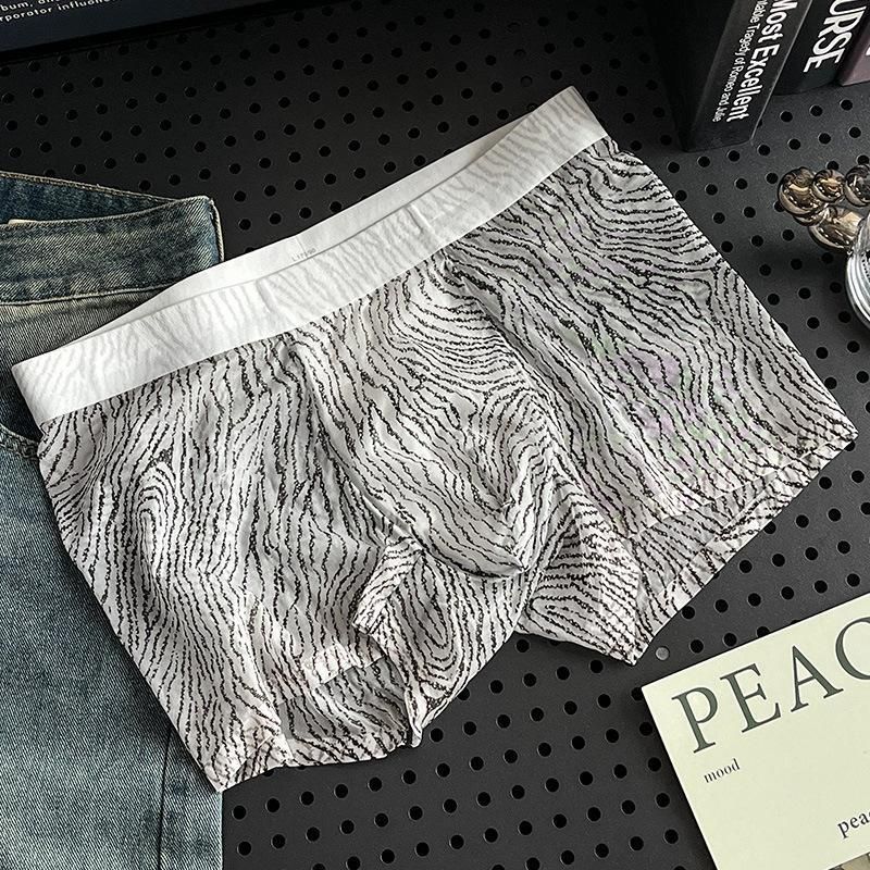 Men's Underwear Boxer Briefs Men's Mid Waist 10A Antibacterial Large Size Shorts Men's Waistband Seamless Mask Pants_voghion.com