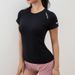 Women's Clothing Summer New Fitness Short Sleeved Elastic Running Yoga Clothes Printed Slimming Quick Drying T Shirts In Stock_voghion.com