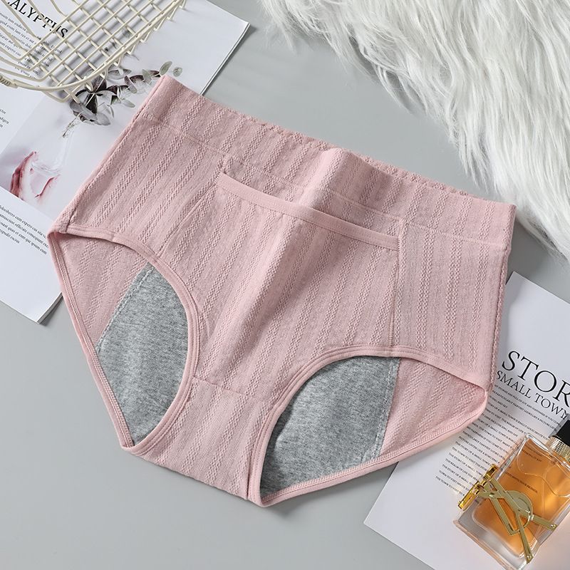 Women's Intimates High Waist Pure Cotton Physiological Pants Women's Menstrual Period Aunt Pants Anti Side Leakage Sanitary Pants_voghion.com