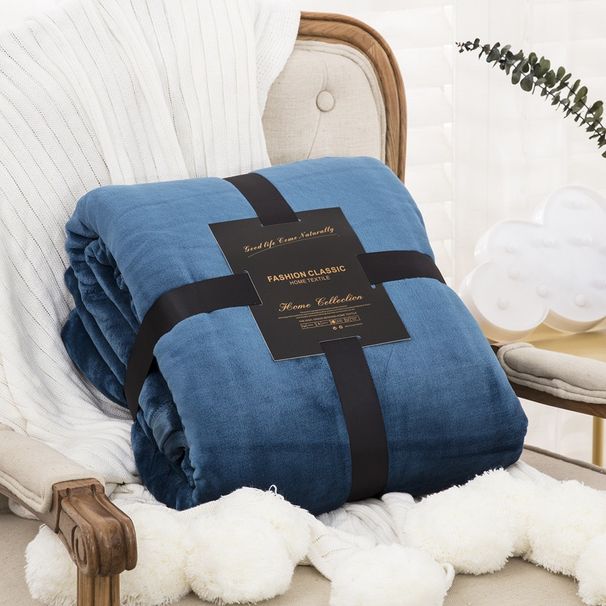 Manta de flanela grossa para escritório, ideal para cochilos, em cores sólidas e com estampa, um sucesso de vendas no comércio internacional._voghion.com