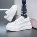 Cowhide Thick-Soled White Sneakers For Men 2025 Spring Summer New Breathable Casual Sports Trendy Versatile_voghion.com