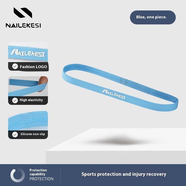 Elastyczna, antypoślizgowa opaska na głowę odprowadzająca pot dla kobiet i mężczyzn – do jogi, biegania, fitnessu i sportu – oddychająca i wygodna (czarna, szara, niebieska)_voghion.com