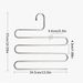 1PC Stainless Steel Pants Rack Five-Layer Multi-Functional Hanger Multi-Layer Pants Storage Rack_voghion.com