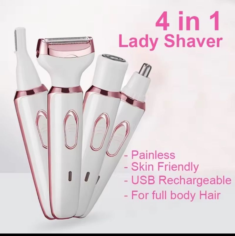 Épilateur électrique 4 en 1 pour femmes : visage, jambes, maillot et nez_voghion.com