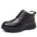 Wool thickened top layer cowhide snow boots non-slip wear-resistant high-top cotton leather shoes_voghion.com