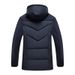 Men's Clothing Men's Thickened Fleece-Lined Hooded Parka Coat - Winter Warm Long Jacket With Multiple Pockets (Black, Navy Blue)_voghion.com