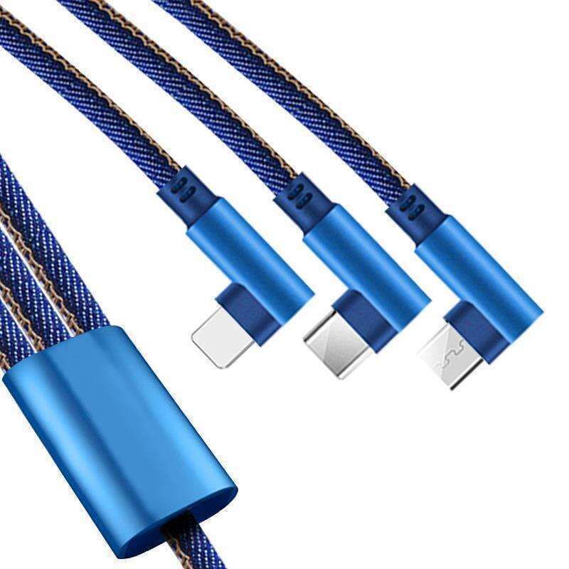Unbeatable Quality Elbow For IPhone Android 3-in-1 Charging Wire_voghion.com