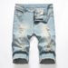 Heren denim shorts met distressed effect - Street Style rechte snit casual zomer shorts voor heren (meerdere kleuren en maten)_voghion.com