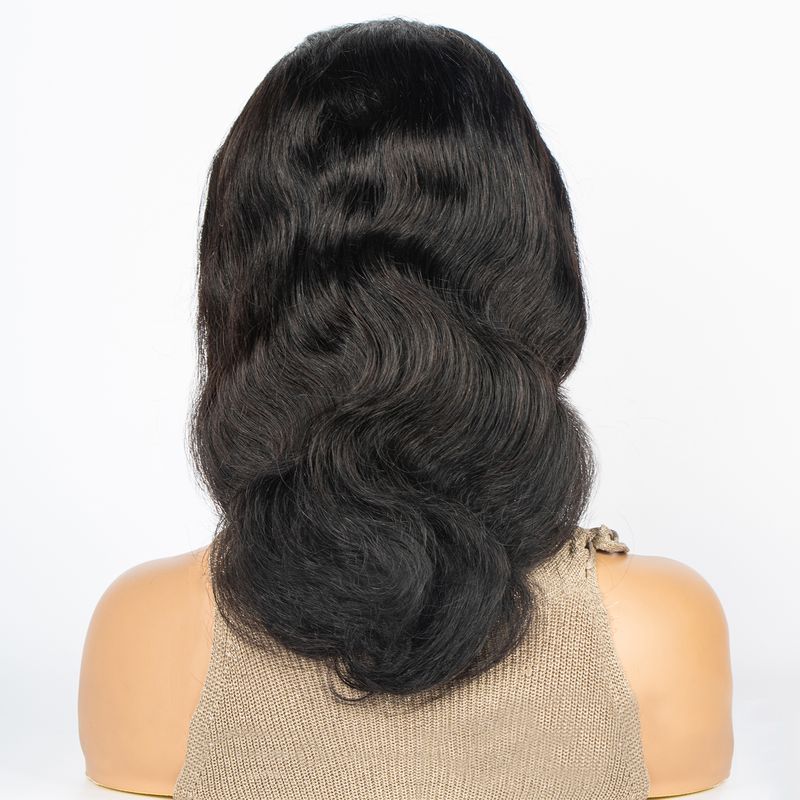 Onda dianteira do corpo da peruca do cabelo humano do laço 13x4_voghion.com